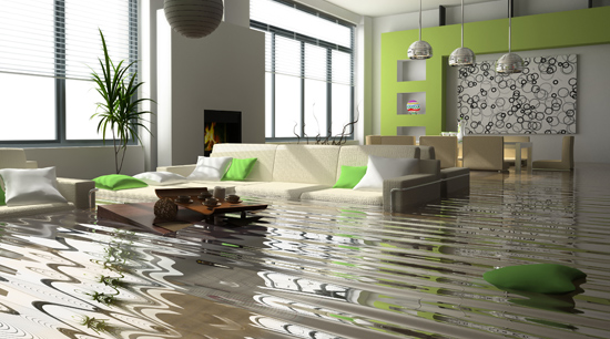 Water damage in flooded home Alpharetta Ga