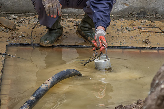 pumping flood water from an Alpharetta Ga basement