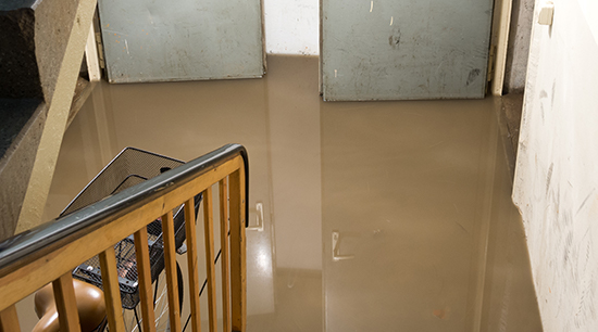 A flooded basement can result in costly damages