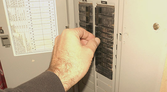 Hot water heater malfunctions or leaks require the power to be shut off