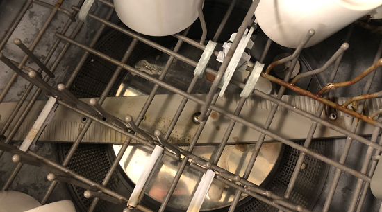 Defective dishwasher spray arm