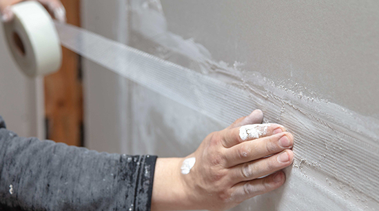 Water damaged drywall can easily be repaired in sections
