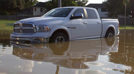 Water damage to vehicles is covered by comprehensive automobile insurance