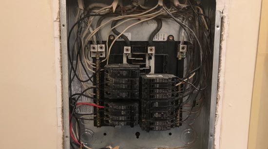 Water damage to electrical wiring and breaker box requires fast restoration