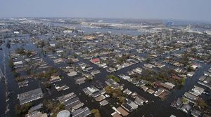 Widespread home flooding caused by rising storm surge