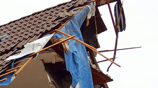 Water damage can result from a leaking roof