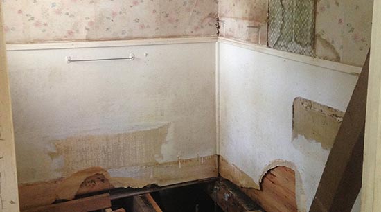 Water damaged homes may need multiple restoration repair and replacement types