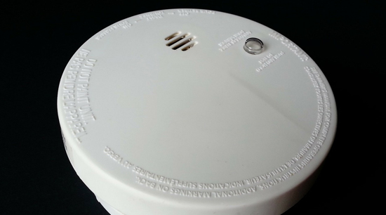 Winter home safety smoke and fire alarm