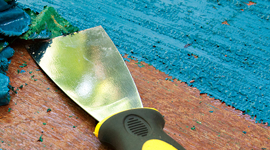 Restoring wood furniture after water damage involves stripping the old paint and finishing